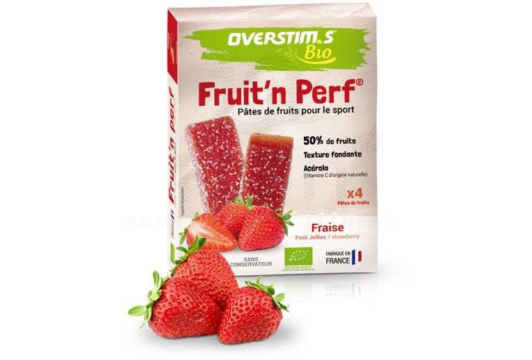 OVERSTIMS tuis 4 barres Fruit'n Perf Bio - Fraise 