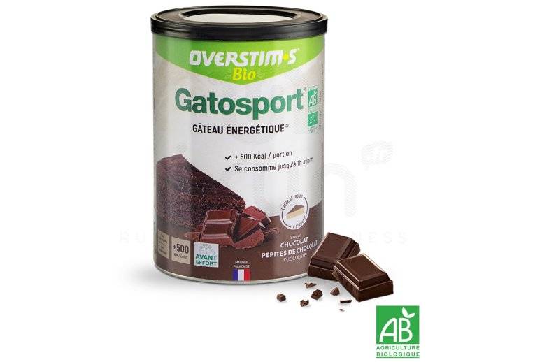 OVERSTIMS Gatosport Bio 400 g - Chocolat et ppites de chocolat 