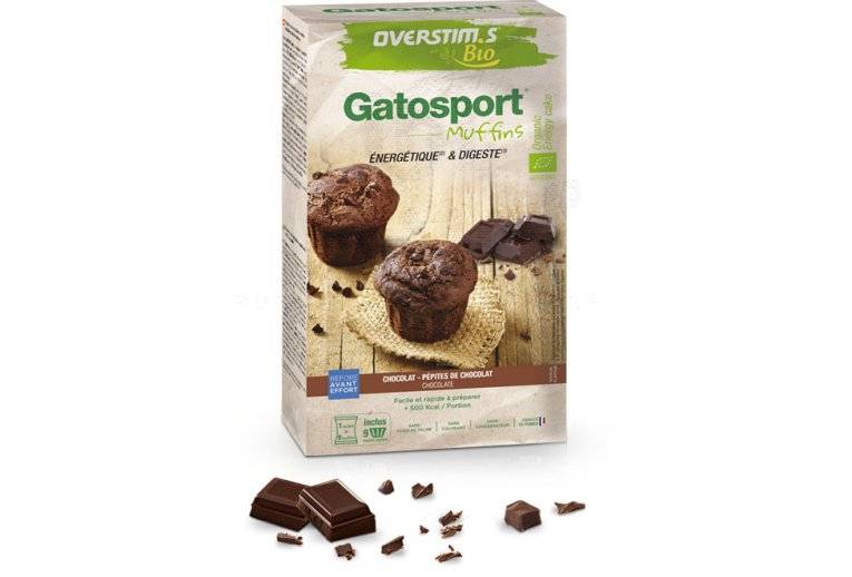 OVERSTIMS Gatosport Muffins Bio 400 g - Chocolat et ppites de chocolat 