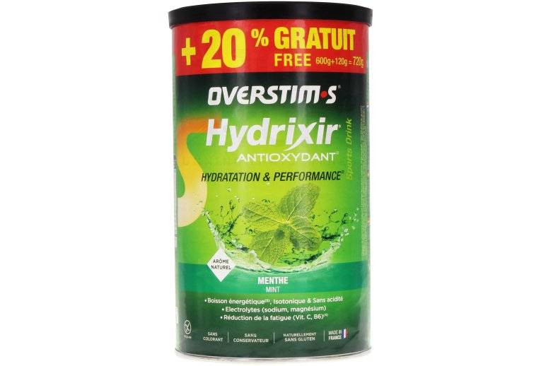 OVERSTIMS Hydrixir 600g + 20% gratuit - Menthe 