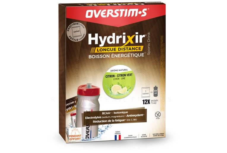 OVERSTIMS Hydrixir Longue Distance 12 sachets - Citron/citron vert 