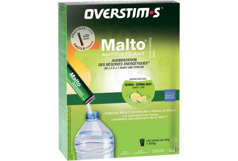 OVERSTIMS Malto Antioxydant 20 sticks - Citron/citron vert 