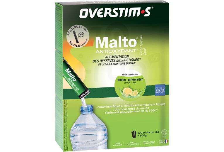 OVERSTIMS Malto Antioxydant 20 sticks - Citron/citron vert 