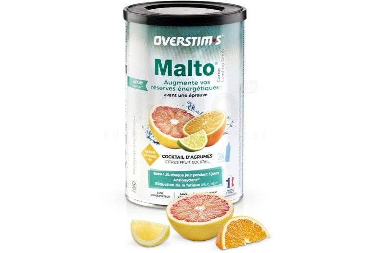 OVERSTIMS Malto Antioxydant 500 g - Cocktail d'agrumes 