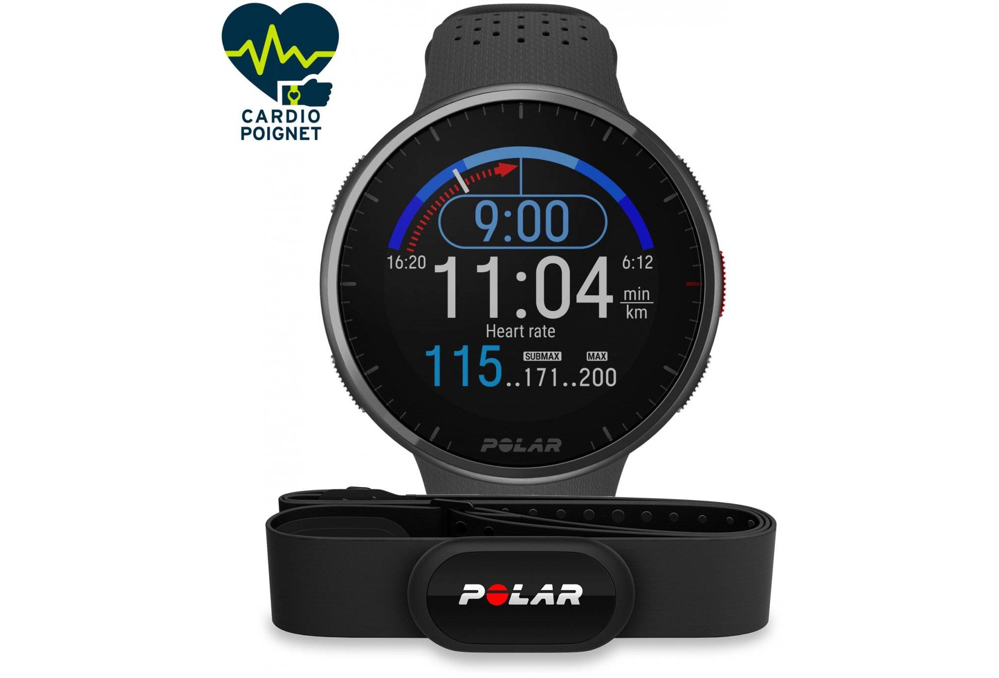 Montre Polar Pacer Pro HR avec capteur de fréquence cardiaque H10