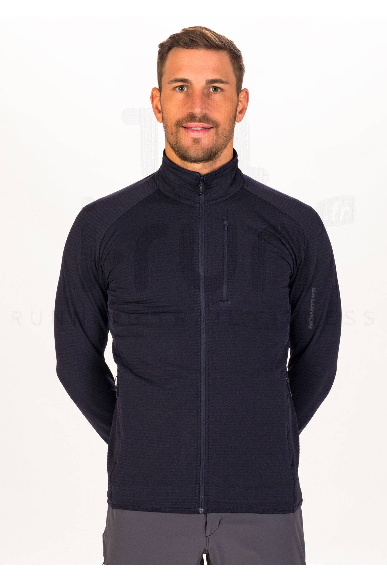 Salomon Essential Lightwarm FZ M Vestes coupe homme pas cher