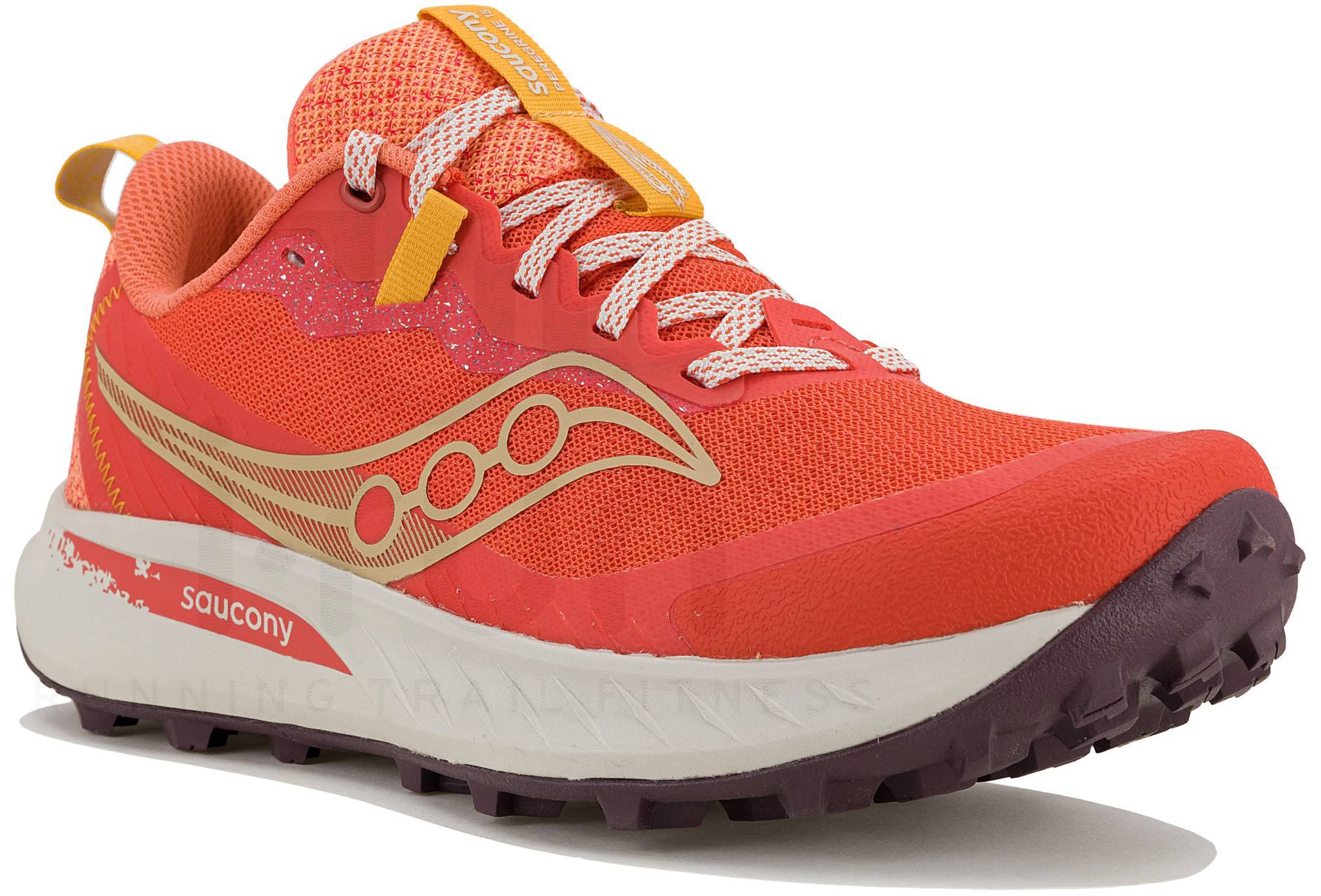 Chaussures De Course Femme SAUCONY Taille US 6 (pointure à Convertir) - Modèle Grid, Couleur Orange, Occasion