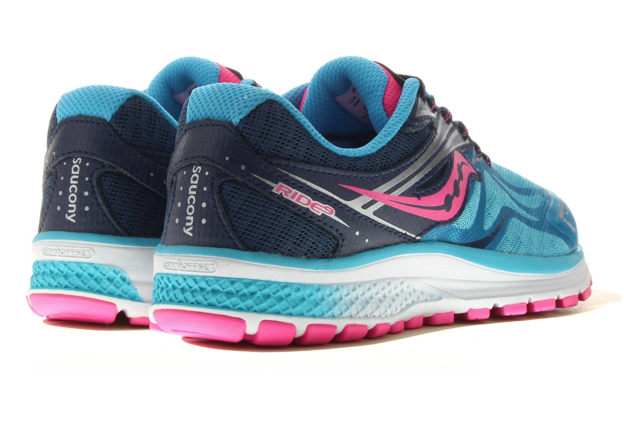 Saucony Ride 9 GS Junior femme pas cher S14000 6BLU PNK