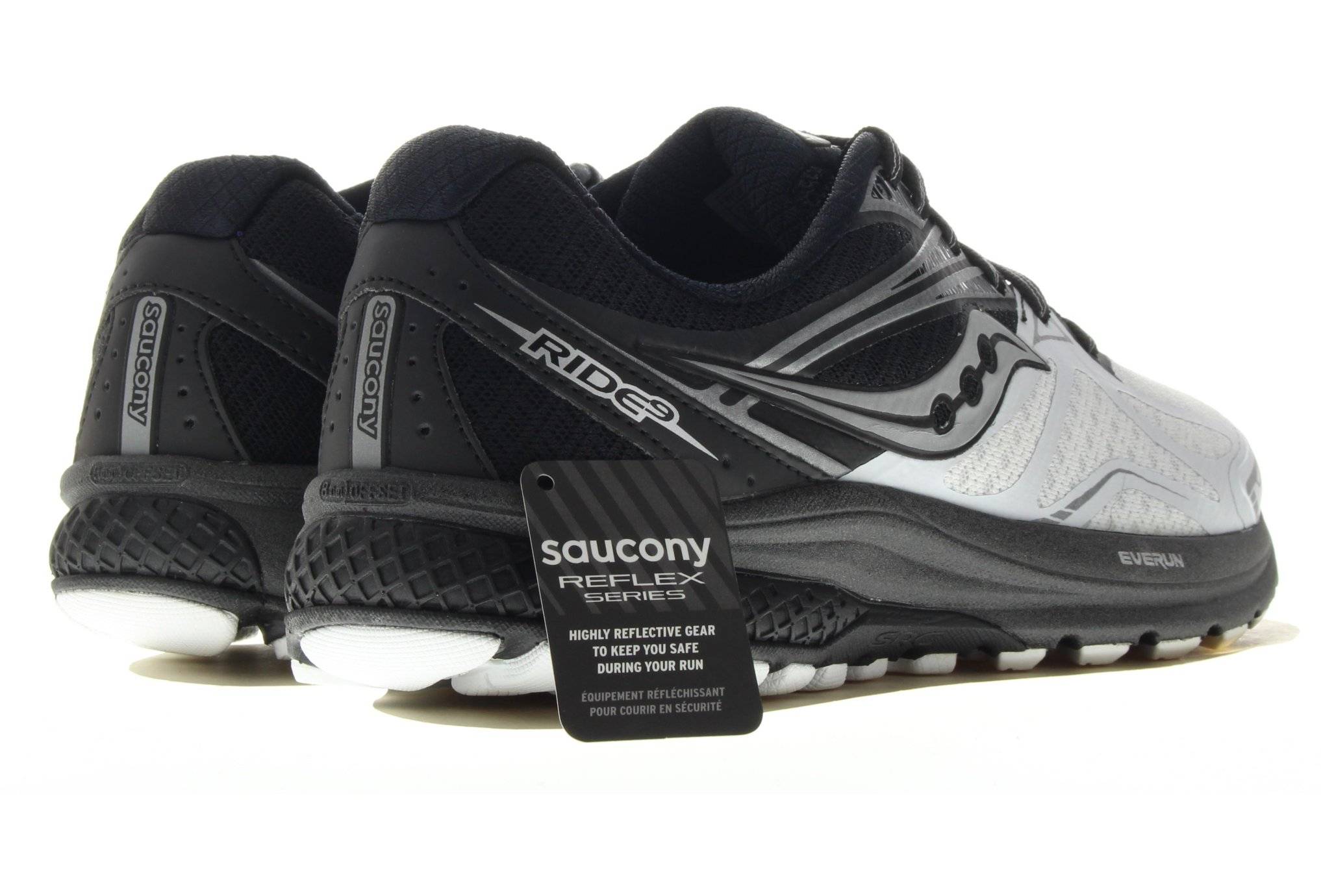 Saucony Ride 9 Reflex W femme en destockage S10331 2 WHT BLK