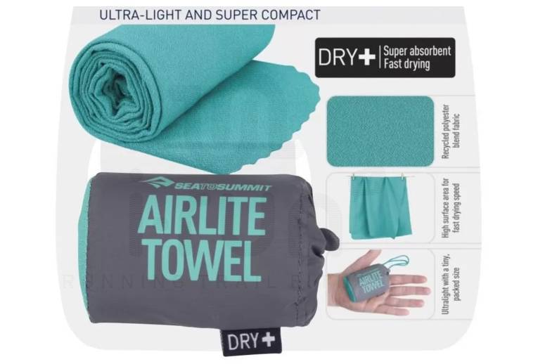 Serviette De Poche Sea To Summit Taille S - Ultra Légère, Absorbante - Pour Randonnée, Voyage - Boucle De Suspension Incluse