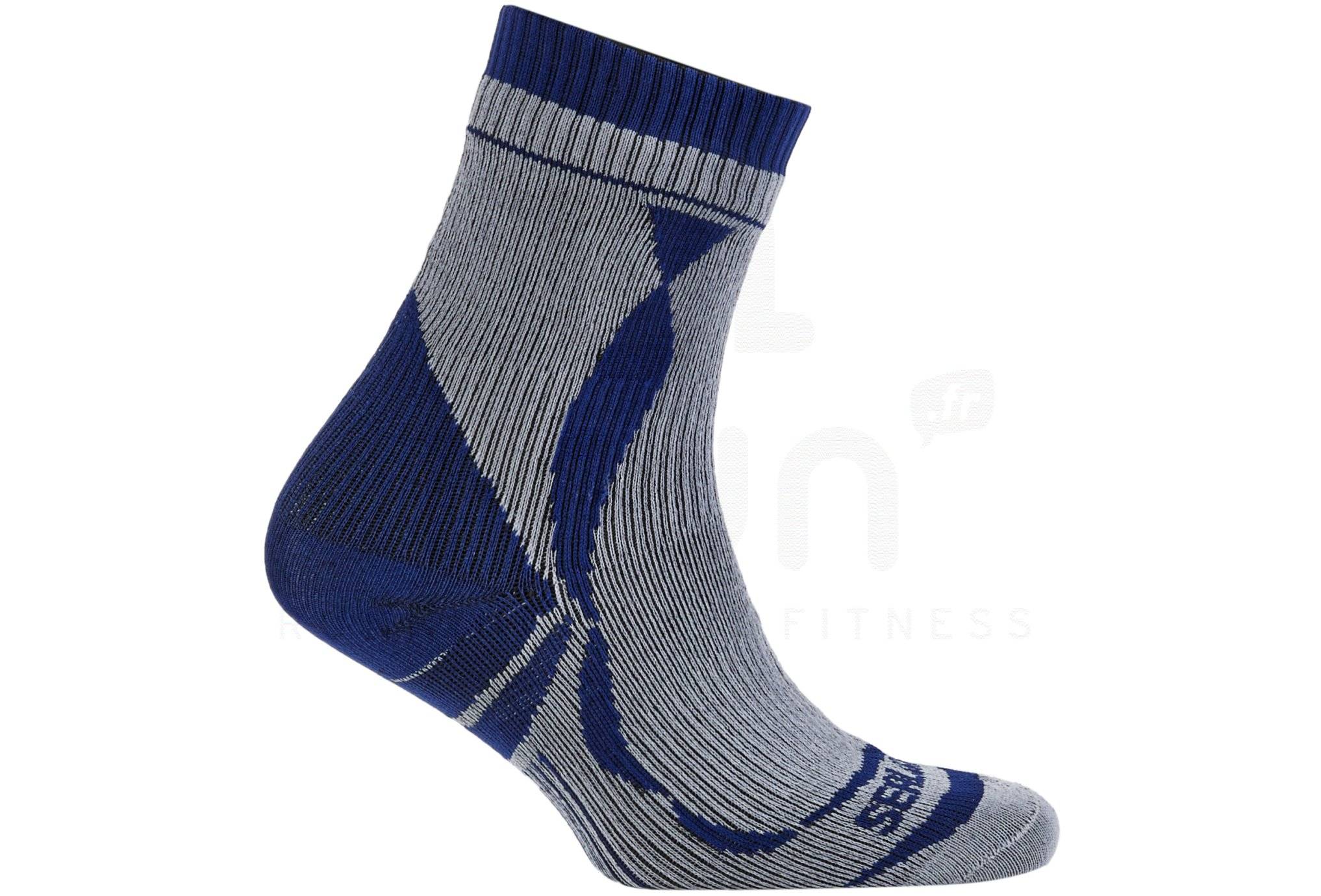 SEALSKINZ unisexe chaussette imperméable jusqu'à la cheville pour tous les températures – bleu/gris, S