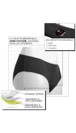 Smoon Culotte menstruelle Artmis Flower - Flux abondant