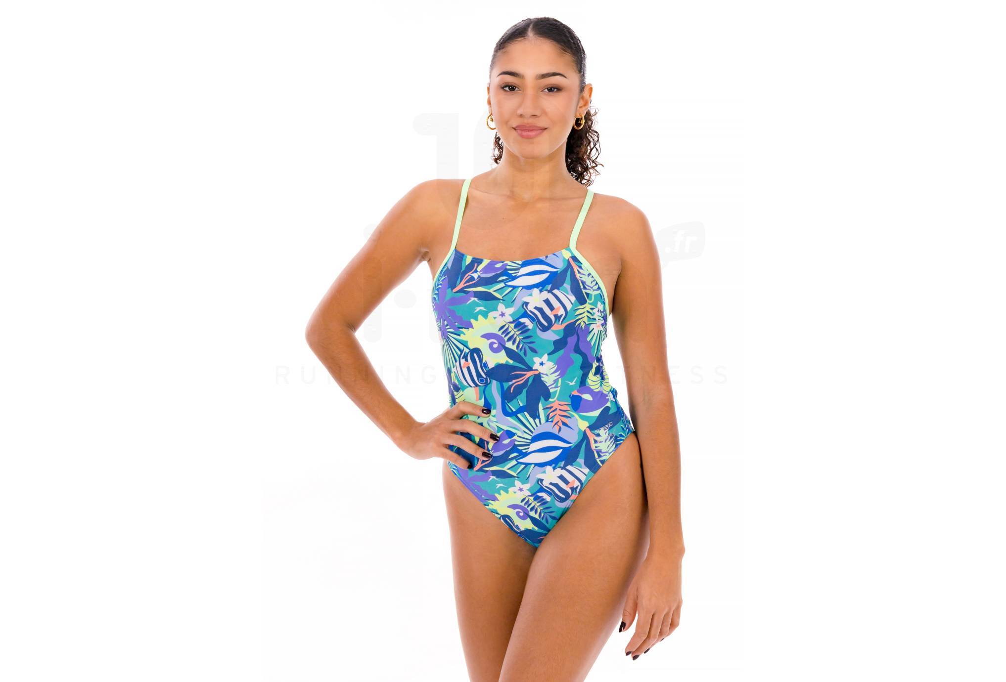 Maillot De Bain Vintage Speedo Brillant - Taille 34, Argenté, Justaucorps, Occasion Très Bon état