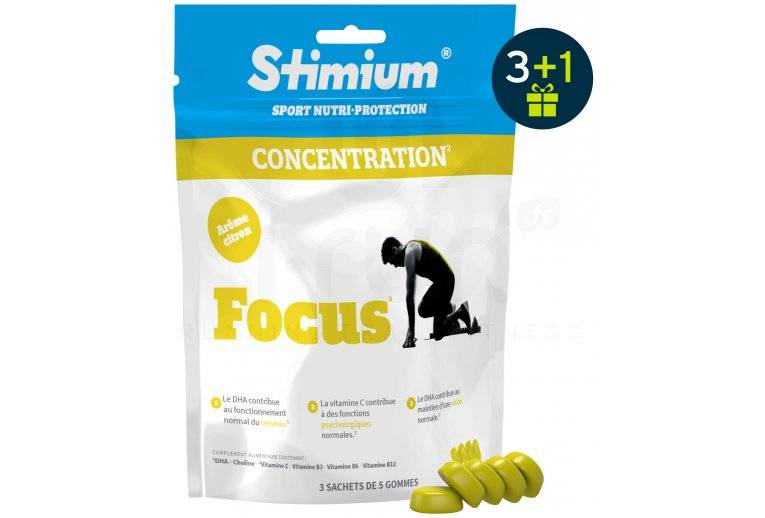 Stimium Gommes Focus 3 +1 offert - Citron 
