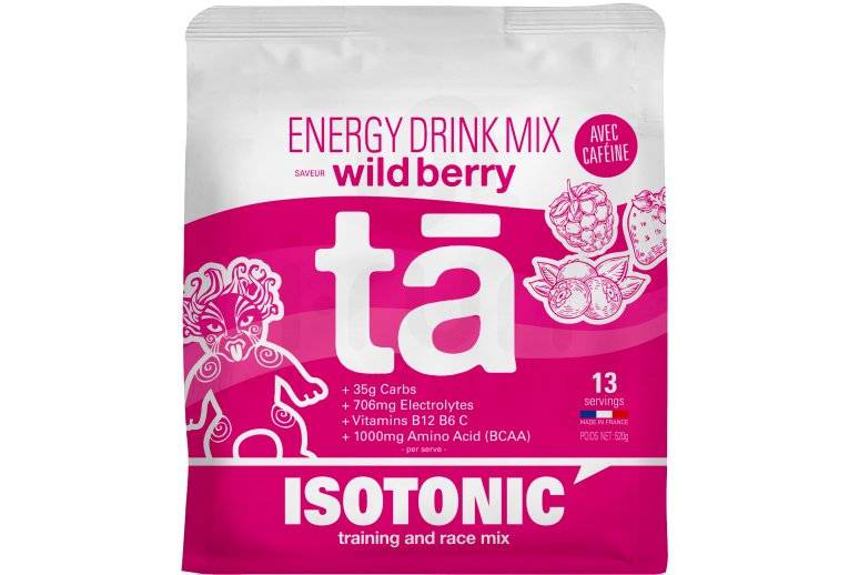 Ta Energy Isotonic Energy Drink Mix fruits rouges cafine