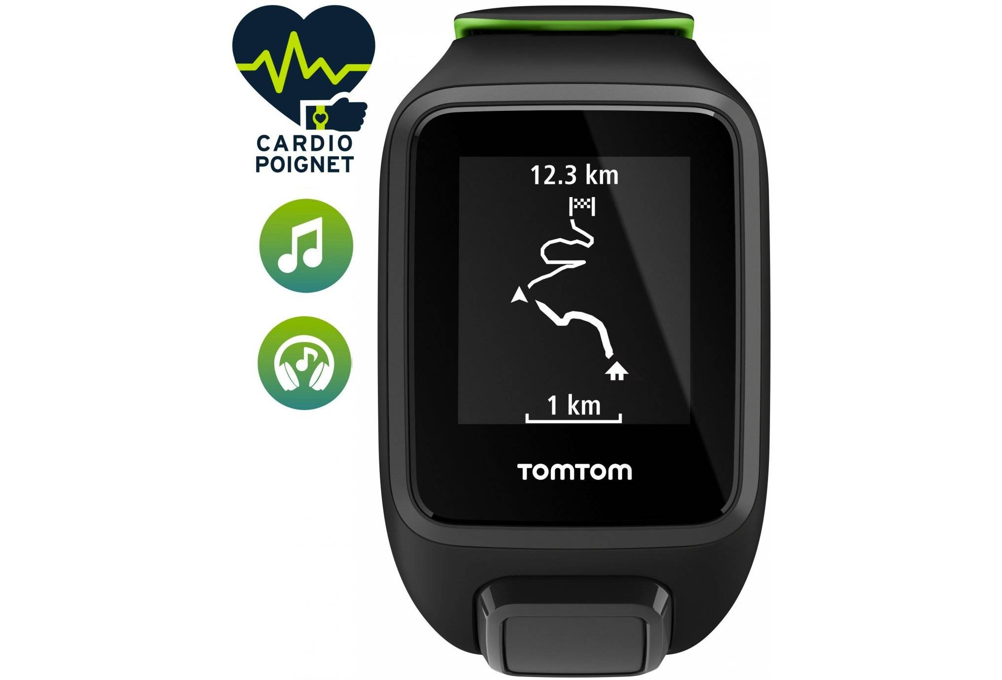 Tomtom Runner 3 Cardio + Music + Casque Bluetooth - Large 