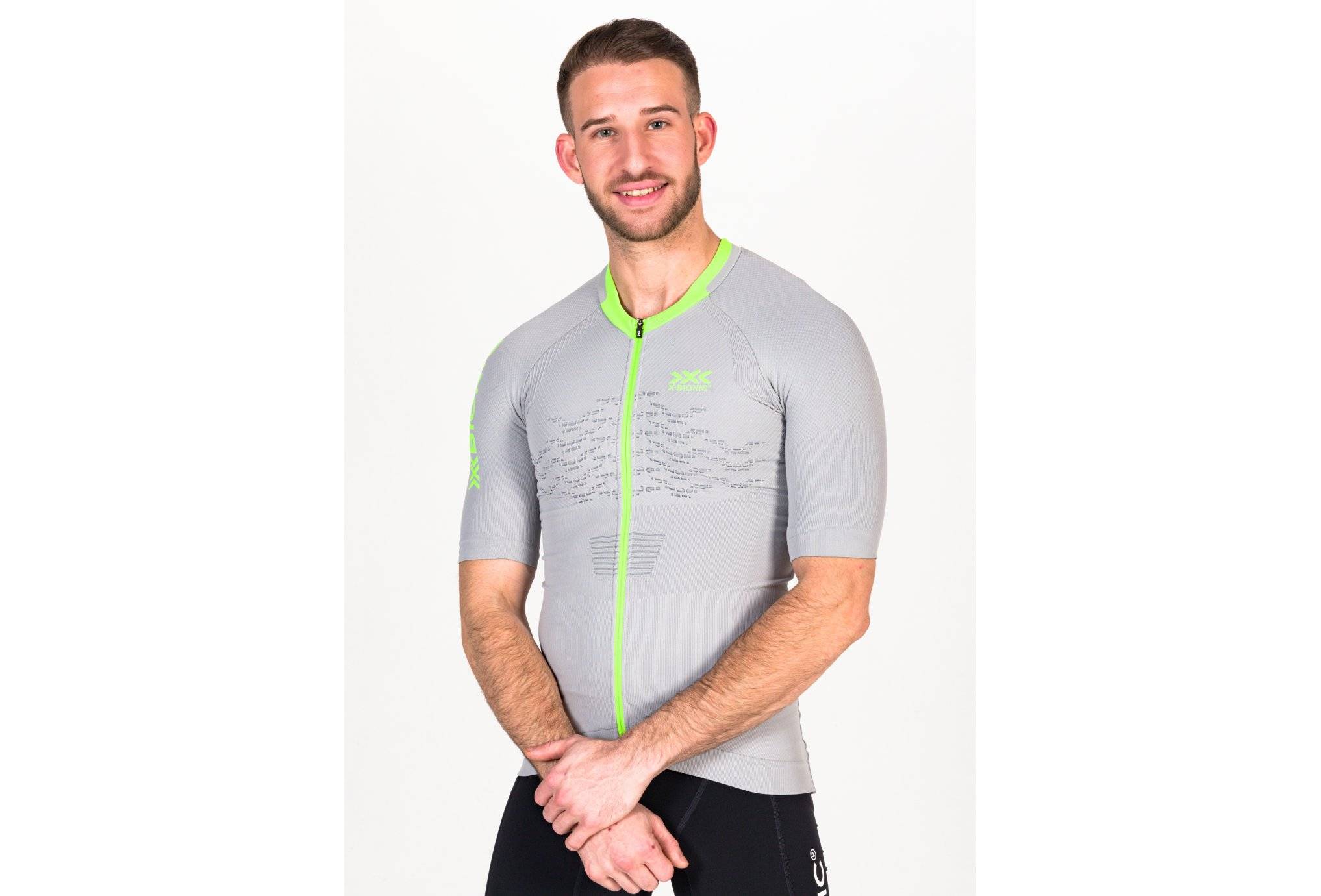 X-Bionic Maillot Twyce 4.0 Cycling Zip Homme (Vert